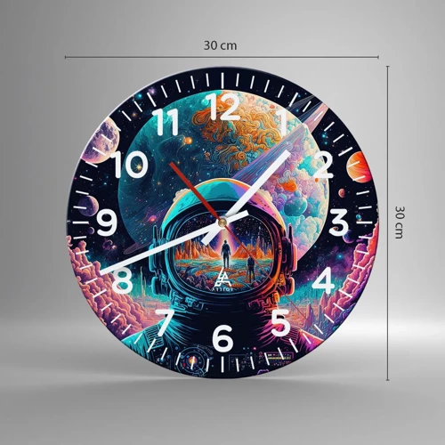 Wanduhr - Glasuhr - Philosophen haben nicht davon geträumt - 30x30 cm