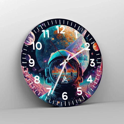 Wanduhr - Glasuhr - Philosophen haben nicht davon geträumt - 40x40 cm