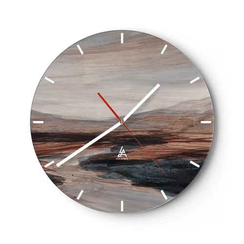 Wanduhr - Glasuhr - Ruhiges Tal - 30x30 cm