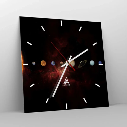 Wanduhr - Glasuhr - Unsere Nachbarschaft - 30x30 cm