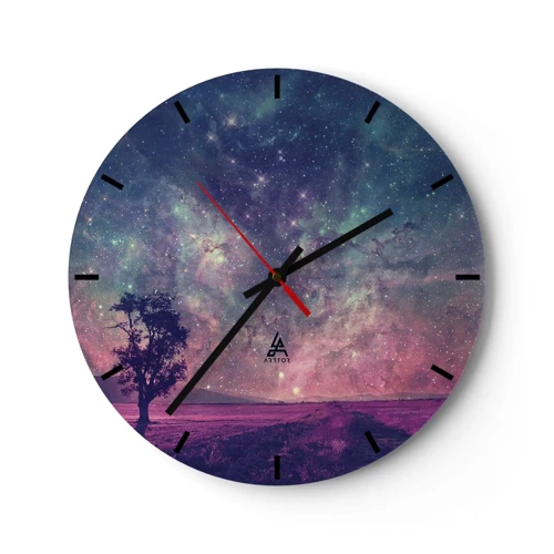 Wanduhr - Glasuhr - Unter dem magischen Himmel - 30x30 cm