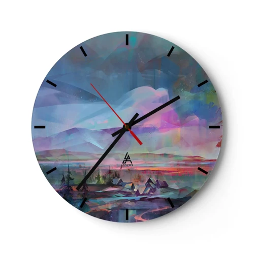 Wanduhr - Glasuhr - Unter einem wohlwollenden Himmel - 30x30 cm