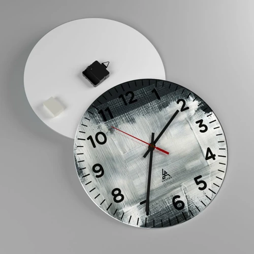 Wanduhr - Glasuhr - Vertikal und horizontal gewebt - 40x40 cm