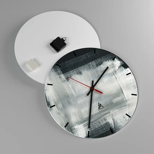 Wanduhr - Glasuhr - Vertikal und horizontal gewebt - 40x40 cm