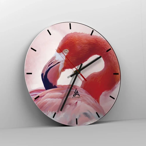 Wanduhr - Glasuhr - Vogel Schönheit - 40x40 cm