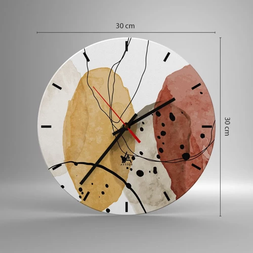 Wanduhr - Glasuhr - Wie leichte, transparente Luft - 30x30 cm