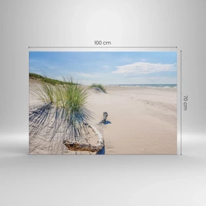 Bild auf Leinwand - Leinwandbild - Der schönste Strand? Ostsee-Strand - 100x70 cm