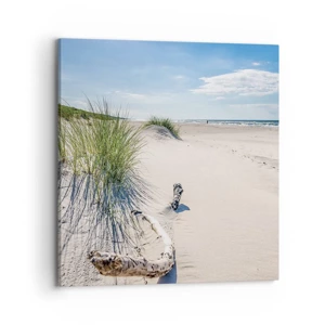 Bild auf Leinwand - Leinwandbild - Der schönste Strand? Ostsee-Strand - 70x70 cm