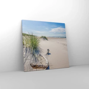 Bild auf Leinwand - Leinwandbild - Der schönste Strand? Ostsee-Strand - 70x70 cm