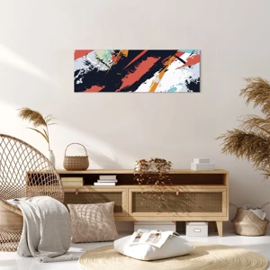 Bild auf Leinwand - Leinwandbild - Dynamische Komposition - 90x30 cm