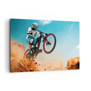 Bild auf Leinwand - Leinwandbild - Fahrrad-Wahnsinn-Dämon - 120x80 cm