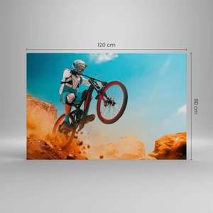 Bild auf Leinwand - Leinwandbild - Fahrrad-Wahnsinn-Dämon - 120x80 cm