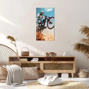 Bild auf Leinwand - Leinwandbild - Fahrrad-Wahnsinn-Dämon - 55x100 cm