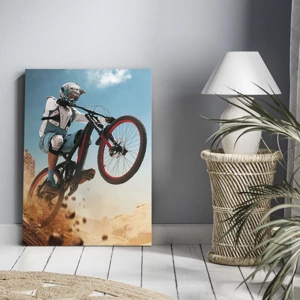 Bild auf Leinwand - Leinwandbild - Fahrrad-Wahnsinn-Dämon - 55x100 cm