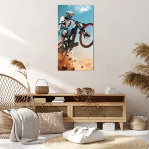 Bild auf Leinwand - Leinwandbild - Fahrrad-Wahnsinn-Dämon - 65x120 cm