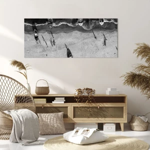 Bild auf Leinwand - Leinwandbild - Immer noch am Ufer… - 120x50 cm