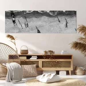 Bild auf Leinwand - Leinwandbild - Immer noch am Ufer… - 160x50 cm