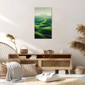 Bild auf Leinwand - Leinwandbild - In den grünen Tälern - 55x100 cm