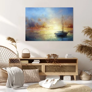 Bild auf Leinwand - Leinwandbild - In einer goldenen Bucht - 100x70 cm