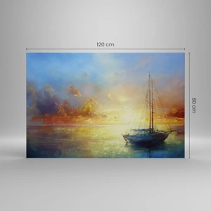 Bild auf Leinwand - Leinwandbild - In einer goldenen Bucht - 120x80 cm