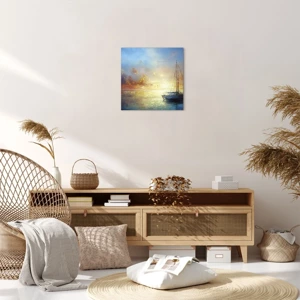 Bild auf Leinwand - Leinwandbild - In einer goldenen Bucht - 40x40 cm