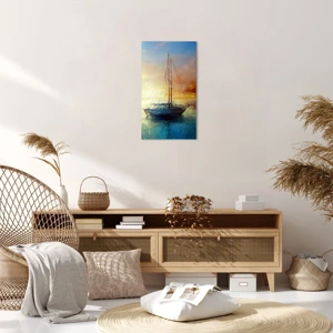 Bild auf Leinwand - Leinwandbild - In einer goldenen Bucht - 45x80 cm