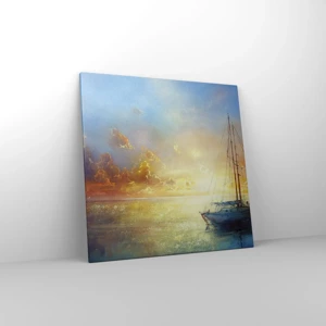 Bild auf Leinwand - Leinwandbild - In einer goldenen Bucht - 70x70 cm