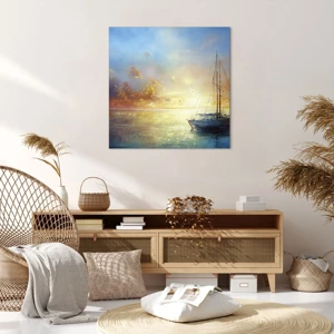 Bild auf Leinwand - Leinwandbild - In einer goldenen Bucht - 70x70 cm