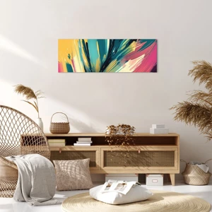 Bild auf Leinwand - Leinwandbild - Komposition – eine Explosion der Freude - 90x30 cm