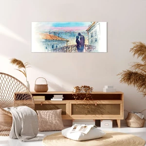 Bild auf Leinwand - Leinwandbild - Paris-Liebhaber - 120x50 cm