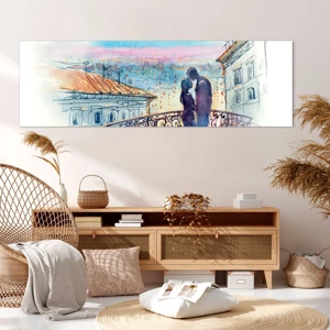 Bild auf Leinwand - Leinwandbild - Paris-Liebhaber - 160x50 cm