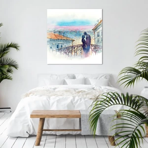 Bild auf Leinwand - Leinwandbild - Paris-Liebhaber - 30x30 cm