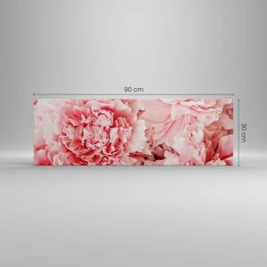 Bild auf Leinwand - Leinwandbild - Rosa Traum - 90x30 cm