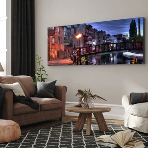 Bild auf Leinwand - Leinwandbild - Solches Bydgoszcz kannte man nicht - 100x40 cm