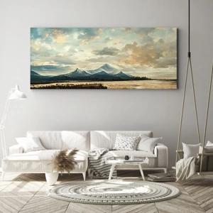 Bild auf Leinwand - Leinwandbild - Unter dem Schutz des Himmels - 140x50 cm