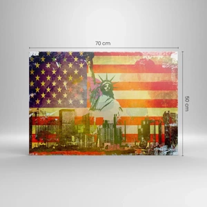 Bild auf Leinwand - Leinwandbild - Viva Amerika! - 70x50 cm