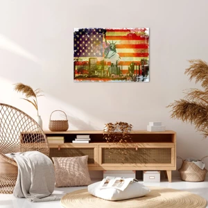 Bild auf Leinwand - Leinwandbild - Viva Amerika! - 70x50 cm