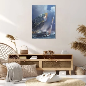 Bild auf Leinwand - Leinwandbild - Wer den Mut hat, gewinnt - 70x100 cm