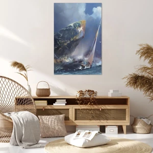 Bild auf Leinwand - Leinwandbild - Wer den Mut hat, gewinnt - 80x120 cm