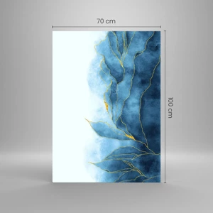 Glasbild - Bild auf glas - Blau im Gold - 70x100 cm