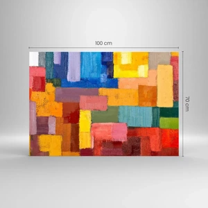 Glasbild - Bild auf glas - Jeder ist anders, alle bunt - 100x70 cm