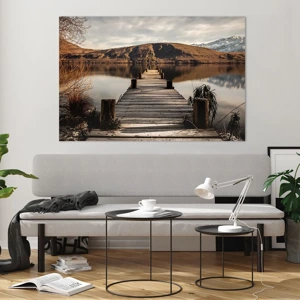 Glasbild - Bild auf glas - Landschaft in Stille - 120x80 cm