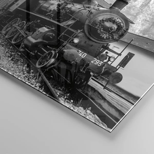 Glasbild - Bild auf glas - Steht am Bahnhof ... - 120x80 cm