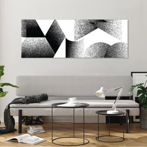 Glasbild - Bild auf glas - Winkel und Ovale - 140x50 cm