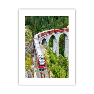 Poster - Eisenbahn für Bergblick - 30x40 cm