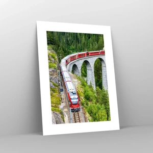 Poster - Eisenbahn für Bergblick - 30x40 cm