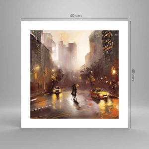 Poster - Im Licht von New York - 40x40 cm