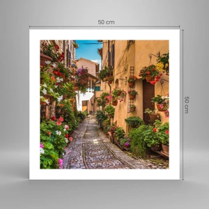 Poster - Italienische Gasse - 50x50 cm