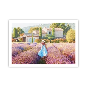 Poster - Lavendel Mädchen - 91x61 cm