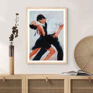 Poster in einem Rahmen aus heller Eiche - Tango meiner Träume und Träume - 30x40 cm